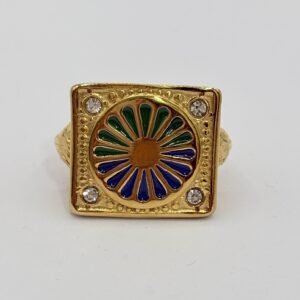 Nº038 Anillo Bandera Gitana de color