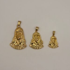 Medalla de Camarón en Acero Inoxidable Dorado