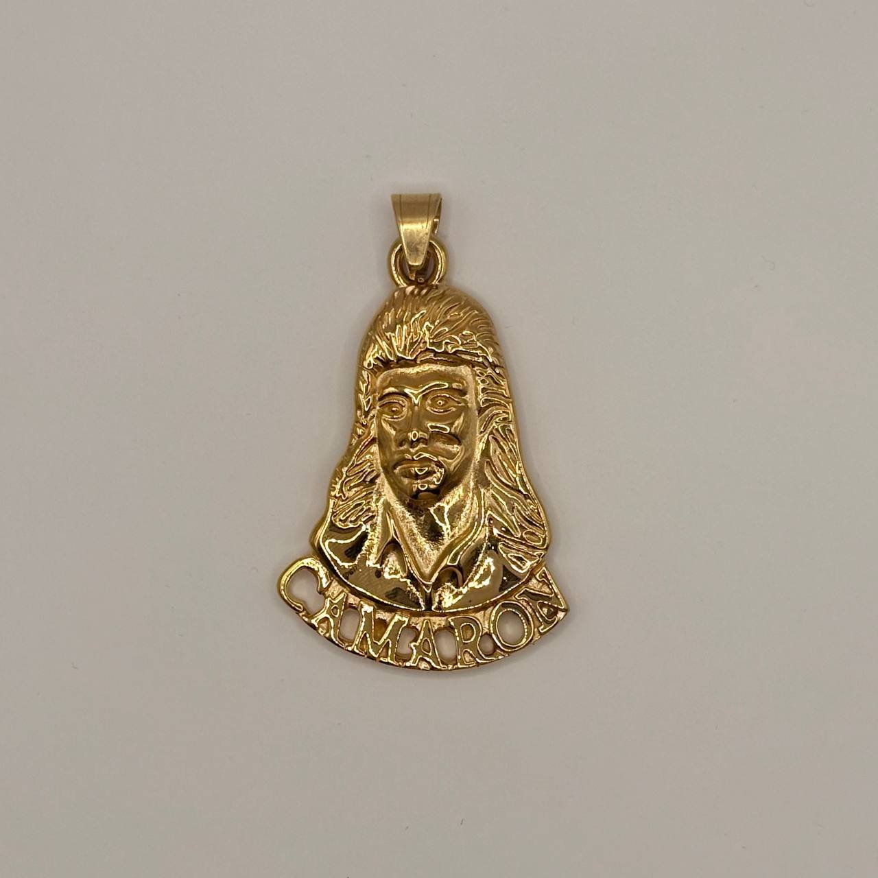 Medalla de Camarón en Acero Inoxidable Dorado - Imagen 2