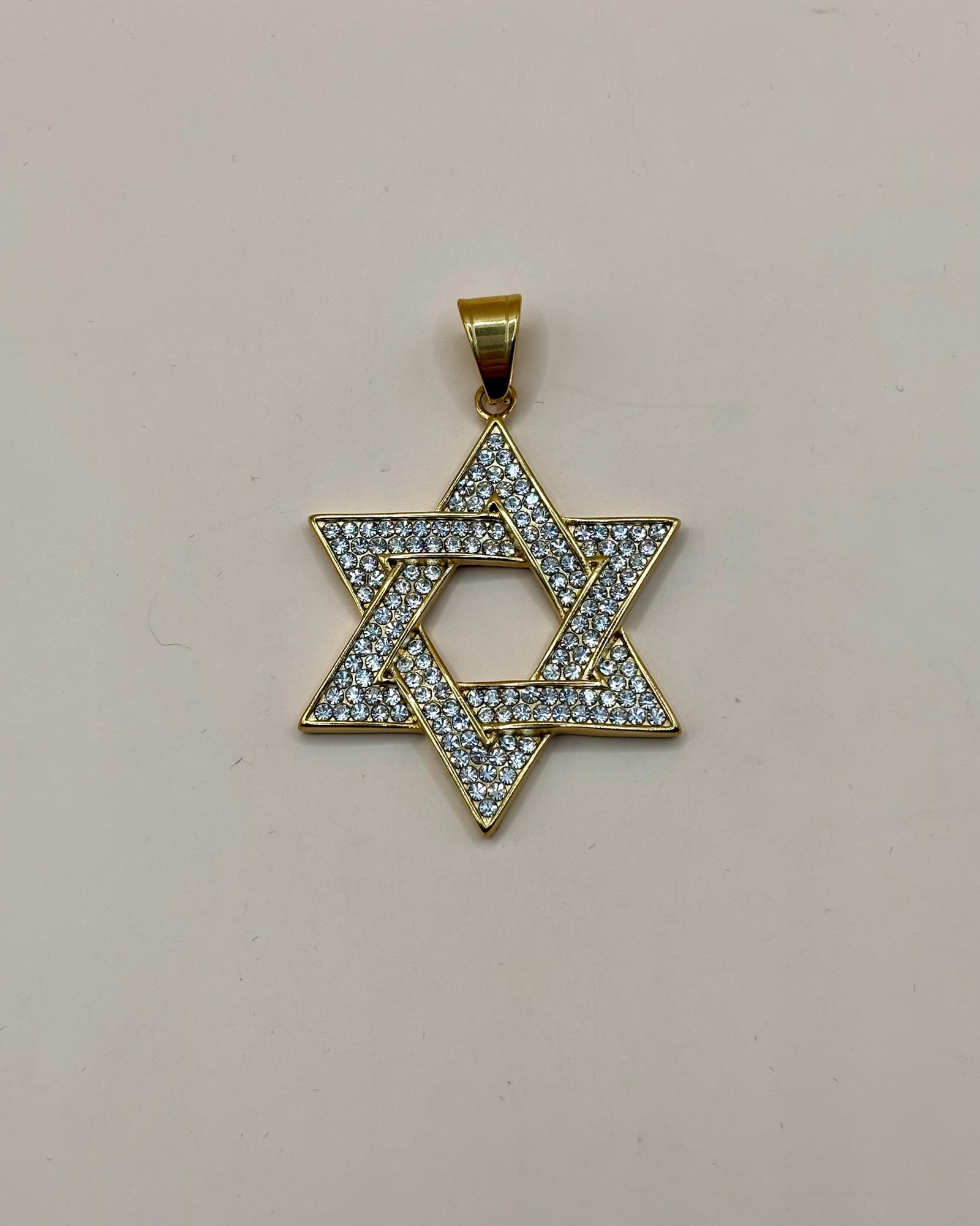 Medalla Estrella de David con Brillo - Modelo 2