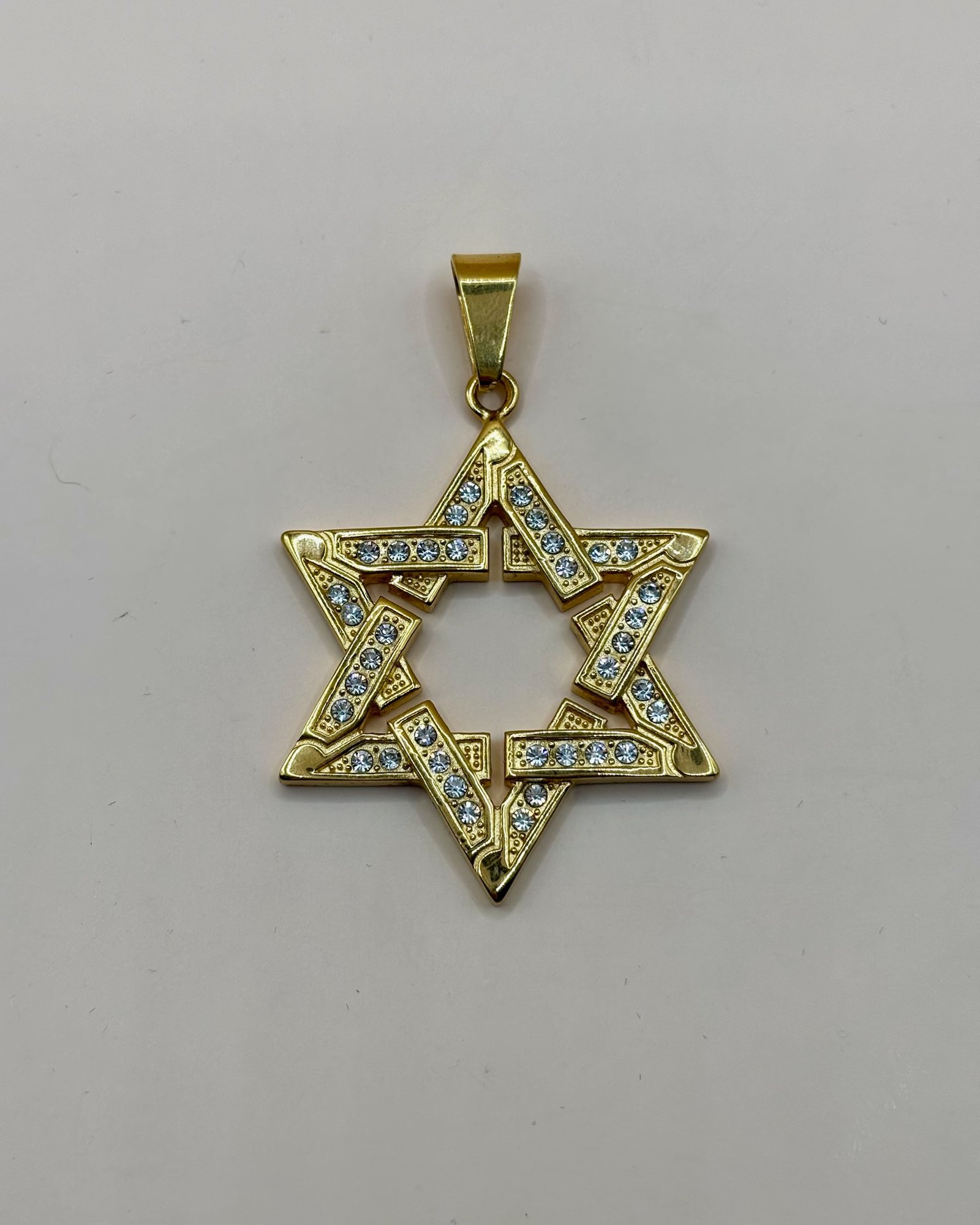 Medalla Estrella de David con Brillo - Modelo 3