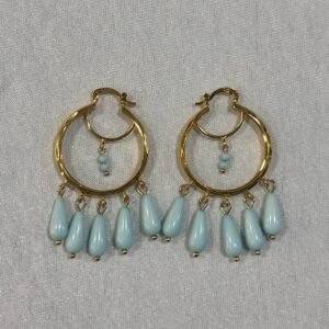 Pendientes de Argollas de Coral