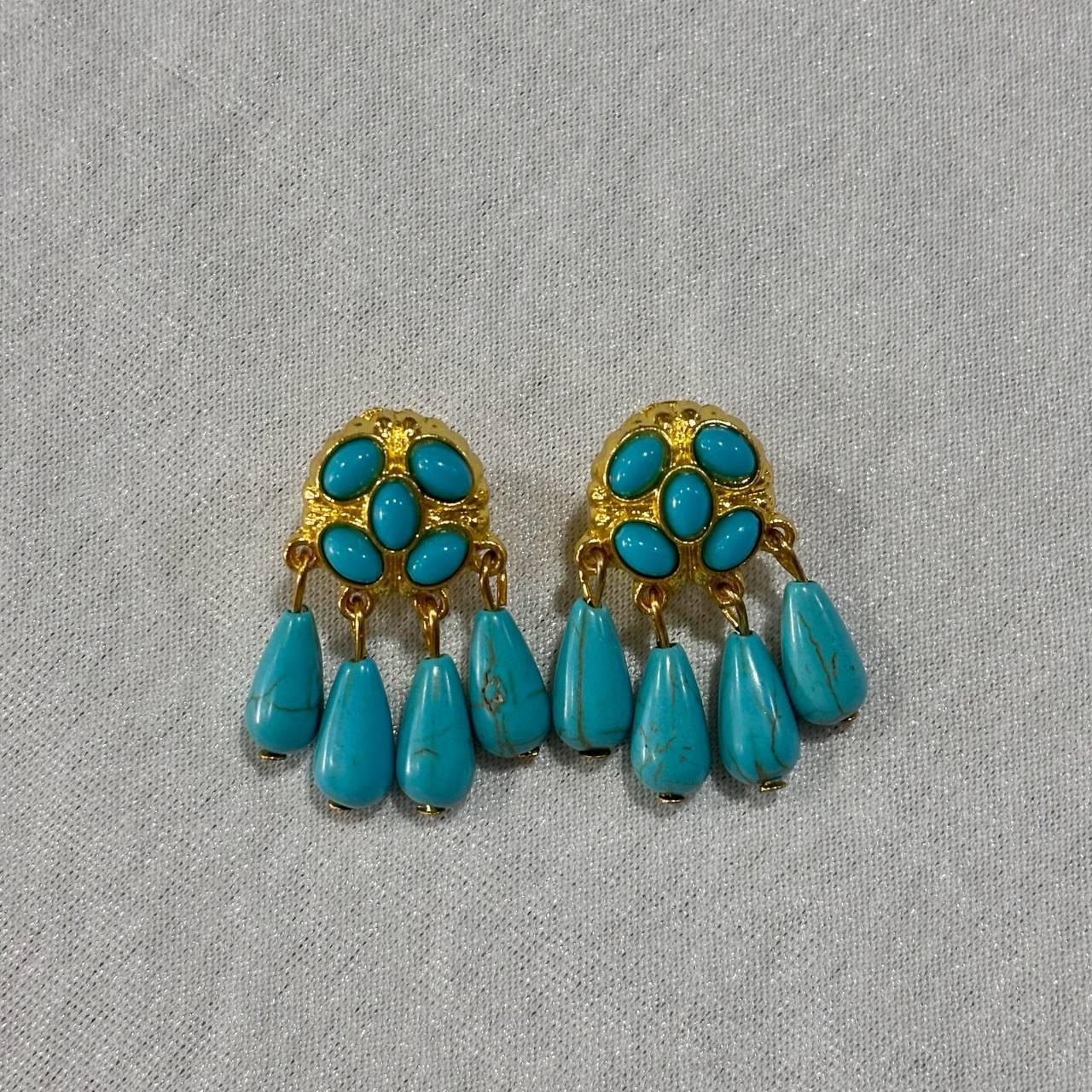 Pendientes de Corales con 5 piedras - Imagen 2