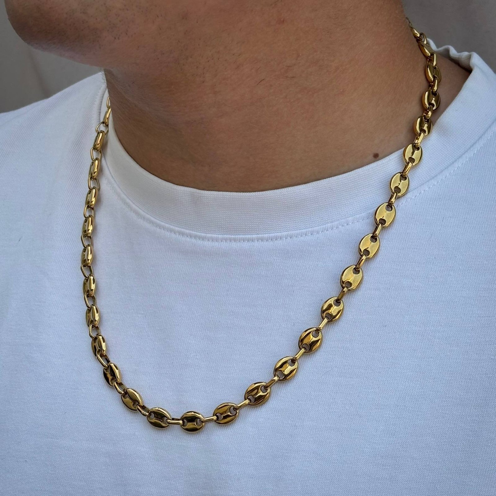 Cadena Grano de Cafe con agujero pequeño - Imagen 4