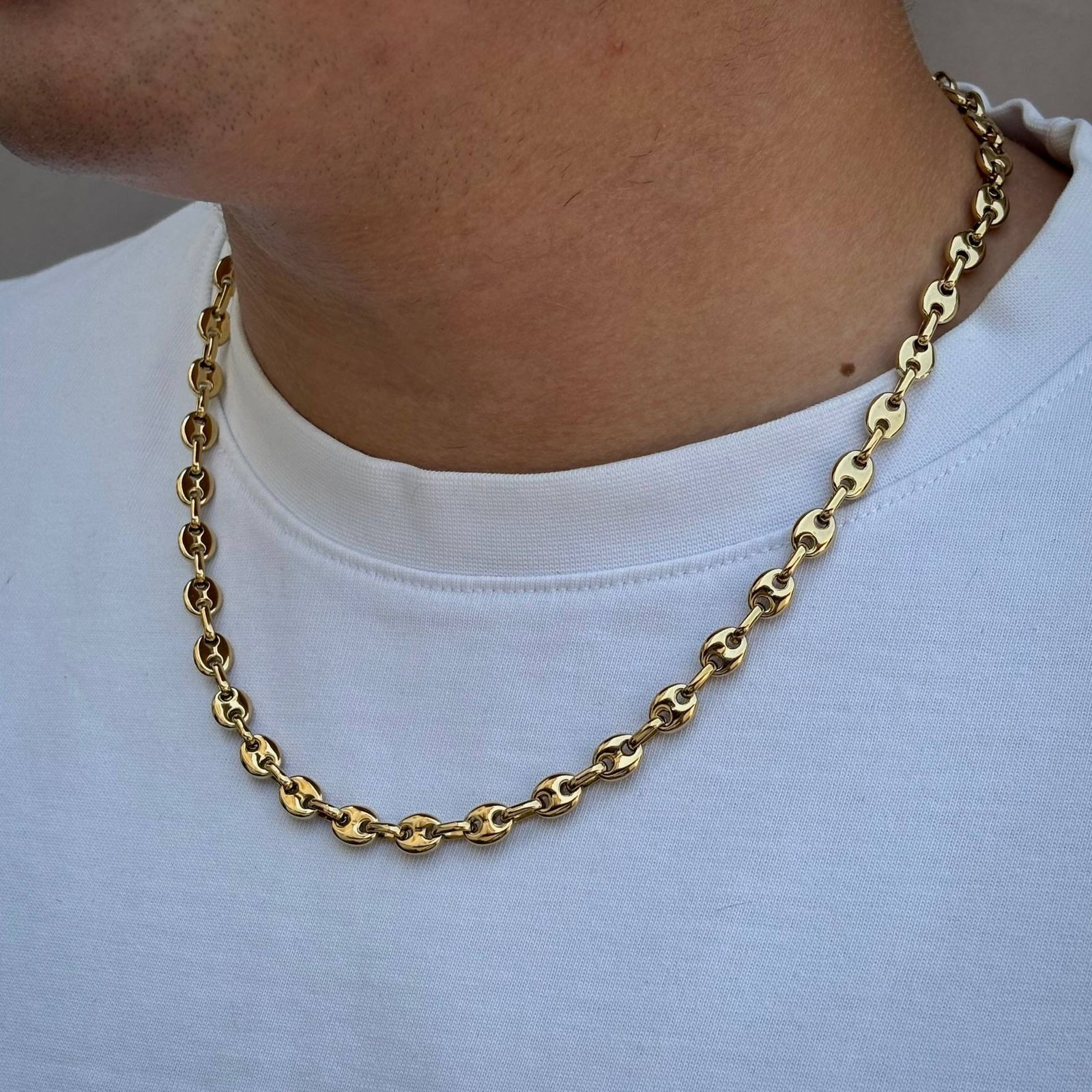 Cadena Grano de Cafe con agujero pequeño - Imagen 3