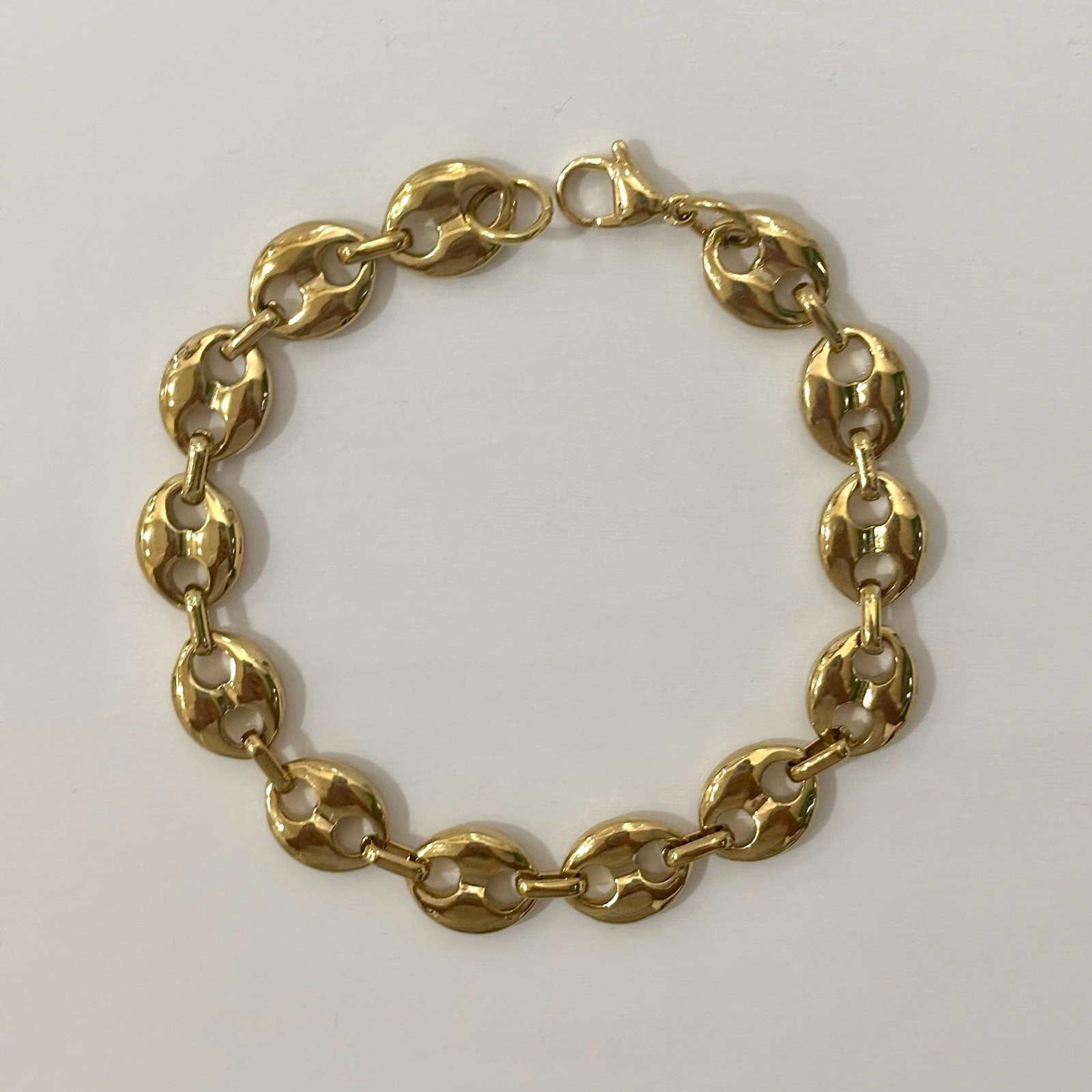 Pulsera grano de cafe agujero grande