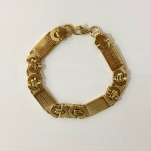 Pulsera plana labrado de Versace blanco