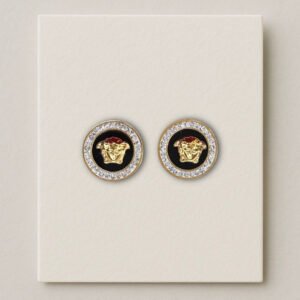 Nº02 Pendientes Ver-sace Medianos con Brillo