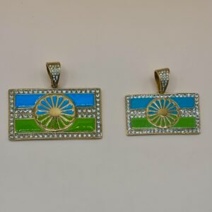 Medalla Bandera Gitana a Color con Brillo