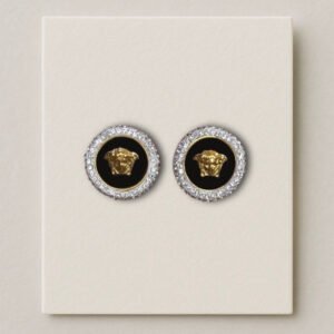 Nº03 Pendientes Ver-sace Grandes con Brillo