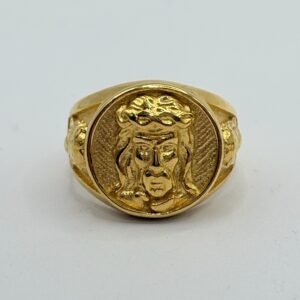 Nº112 Anillo Cara de Cristo Redondo