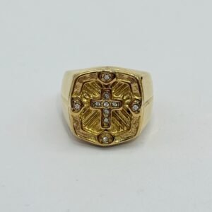 Nº100 Anillo con Cruz y brillo