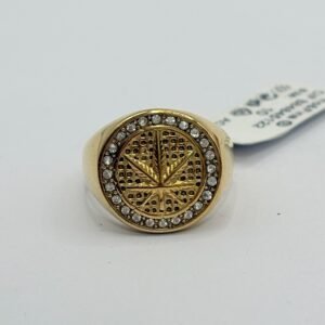 Nº095 Anillo Hoja de Marihuana brillo