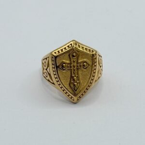 Nº082 Anillo forma de Escudo con cruz
