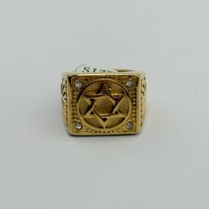 Nº022 Anillo Estrella de David Cuadrado