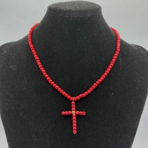 Cadena cruz coral N5