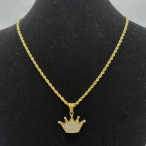 Cordón con medalla de corona con brillo