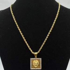 Cordón con medalla cuadrada de León
