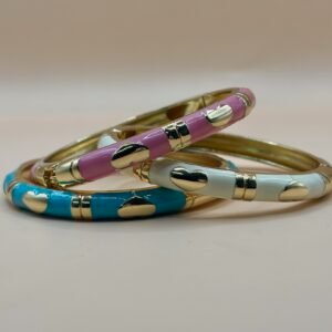 Pulseras corazón esmaltado luxe