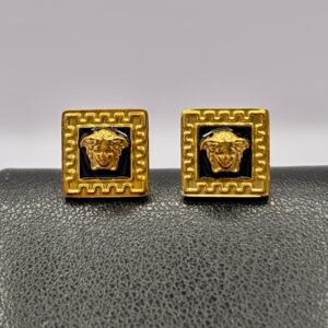 Nº21 Pendientes Versa-ce Cuadrados Negros