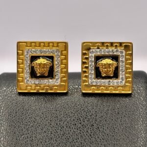 Pendientes Ver-sace Cuadrados con Brillo
